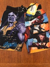 Marvel Comics Avengers Hulk Swim Trunks Shorts Boys Size Extra Small 4/5 XS 25
