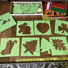50 Kids stencils huge lot Holiday Trend Large set of Vintage Craft Sturdy Thick