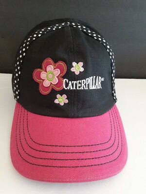ADORABLE RARE CAT CATERPILLAR PINK ADJUSTABLE   FLOWERS HAT CAP LITTLE GIRL **
