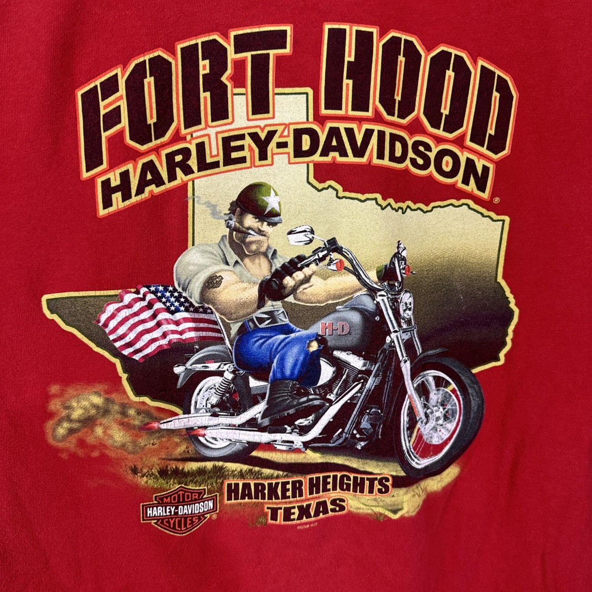 Harley Davidson Long Sleeve T Shirt Fort Hood Harker Heights Texas