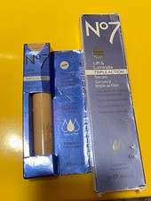 No 7 LIFT  Luminate Triple Action Serum 1.69oz Medium Serum Concealer 0.27oz