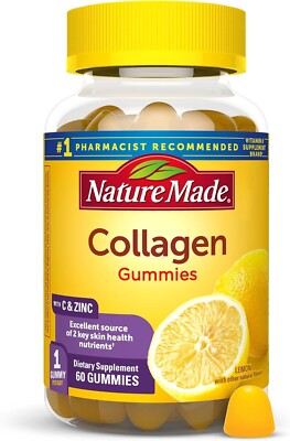 Nature Made Collagen Gummies with Vitamin C, Zinc and Biotin, Hydrolyzed Collage