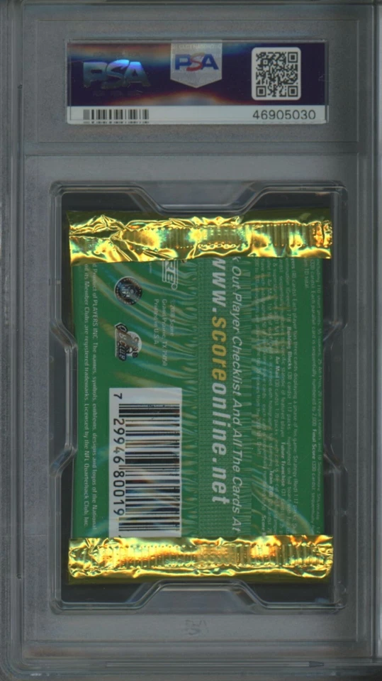 2000 Score Football "Hobby" Sealed Foil Pack - PSA 9 - MINT - Tom Brady Rookie ? - Image 2 of 2