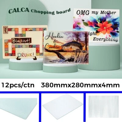 CALCA 12SET 15 x 11in Sublimation Transfer Tempered Glass Cutting Board w/ Coating