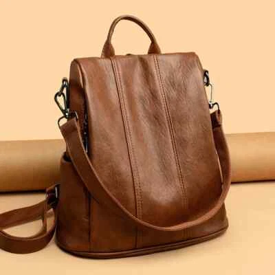 BRANDED Women Bag Waterproof Multifunction Luxury Genuine Leather LargeCapacity Backpack