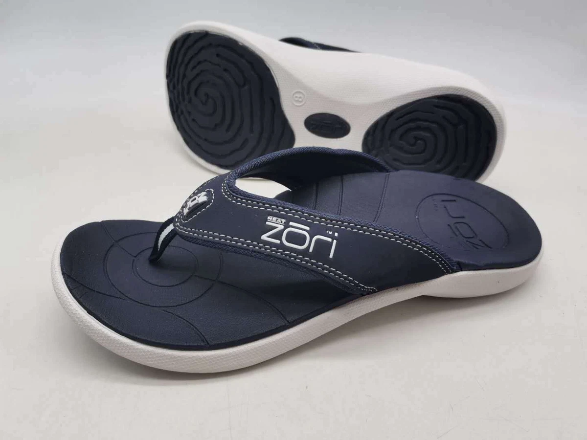 Neat Zori Orthotic Thongs Navy White eBay