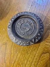 Two A K & SONS 2 LB & 4 oz SCALE WEIGHTs VINTAGE ANTIQUE Could Be  DOOR STOP