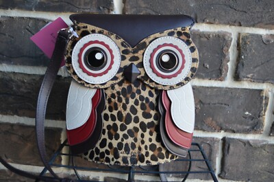 NWT $328 kate spade Blinx 3D Owl Crossbody Leopard brown  display picture 1