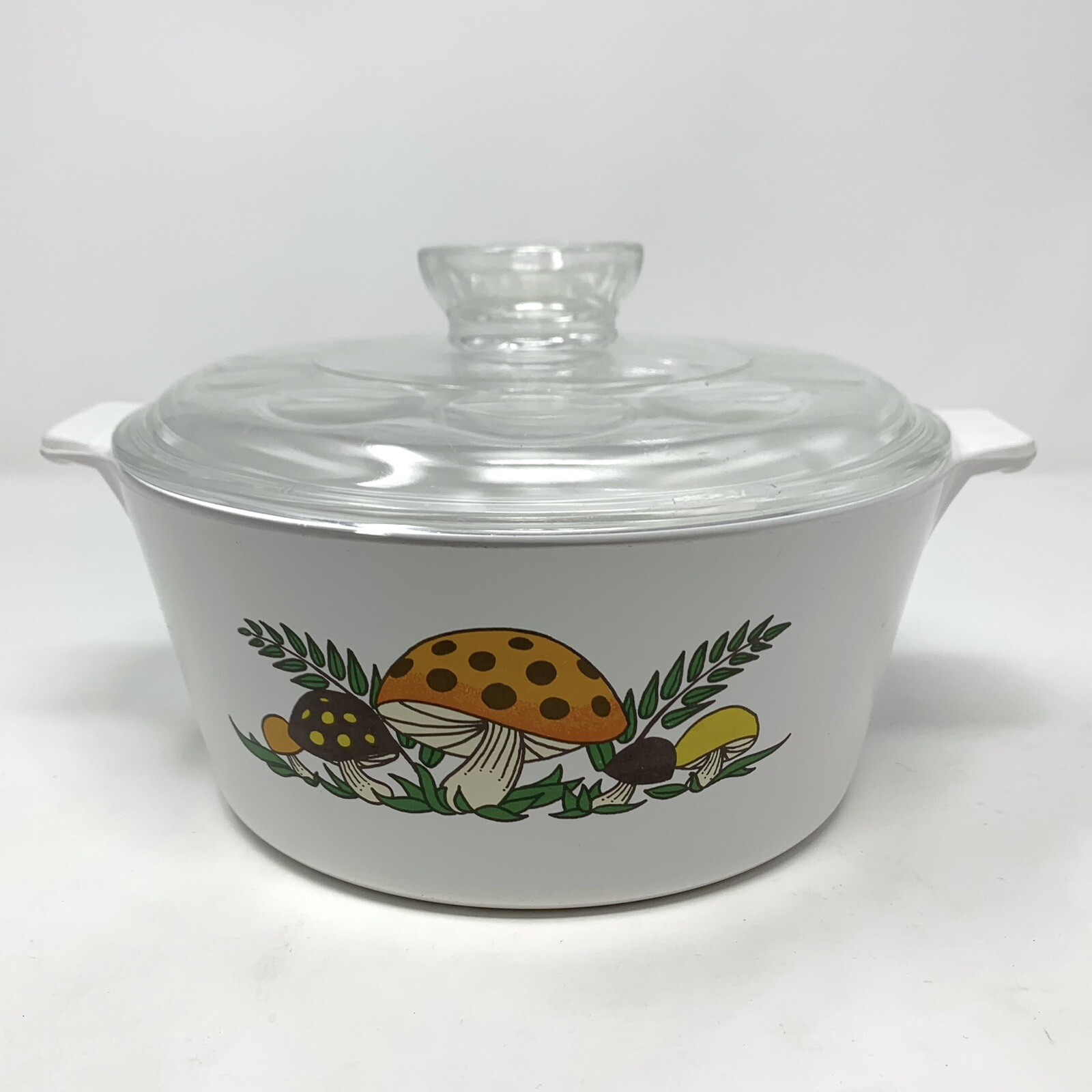 Vintage Merry Mushroom Corning Ware 1.75 Qt Casserole Dish w Dimple Lid *READ*