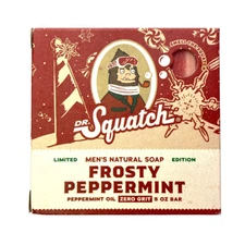 Dr. Squatch Frosty Peppermint Soap single 5oz Bar No Grit LIMITED EDITION
