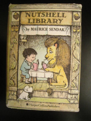 Vintage 1962 MAURICE SENDAK  NUTSHELL LIBRARY HARDCOVERS 4 Mini Books