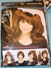 Brown 3 Piece Adult Character Wig Fun World - One Size - Perfect Condition