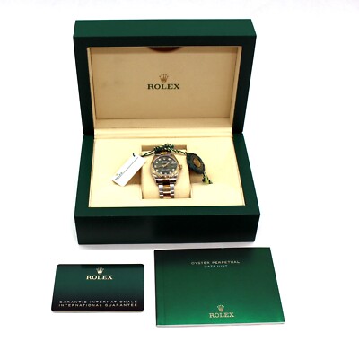 Rolex Datejust 278243 18K 2Tone Green Diamond Dial Automatic Wristwatch 31mm 21'