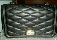 Diamond Quilted Purse With Chain Handles 