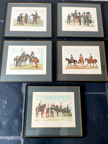 Antique Prints Lithographs Fine Military Figures Historical Uniforms Vinkhuijze