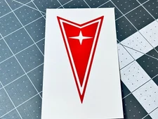 Pontiac Die Cut Vinyl Decal Many Sizes/Colors Does NOT "Fit" or "Cover" Emblems