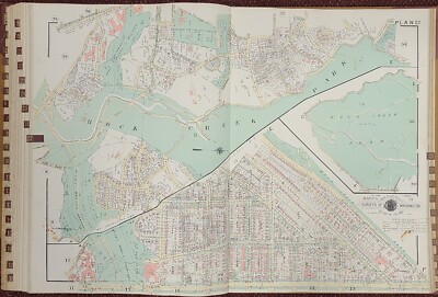 1960 WASHINGTON DC 16TH STREET TO 18TH STREET AND ROCK CREEK PARK ATLAS MAP