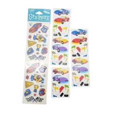 Lot of NEW Race Car Stickers Frances Meyer Rt 66 Scrapbooking
