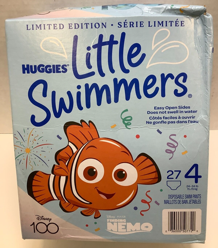 Huggies Little Swimmers Disposable Swim Diapers, Nemo, SIZE 4 (24-34 Lbs) 108ct - Picture 4 of 5