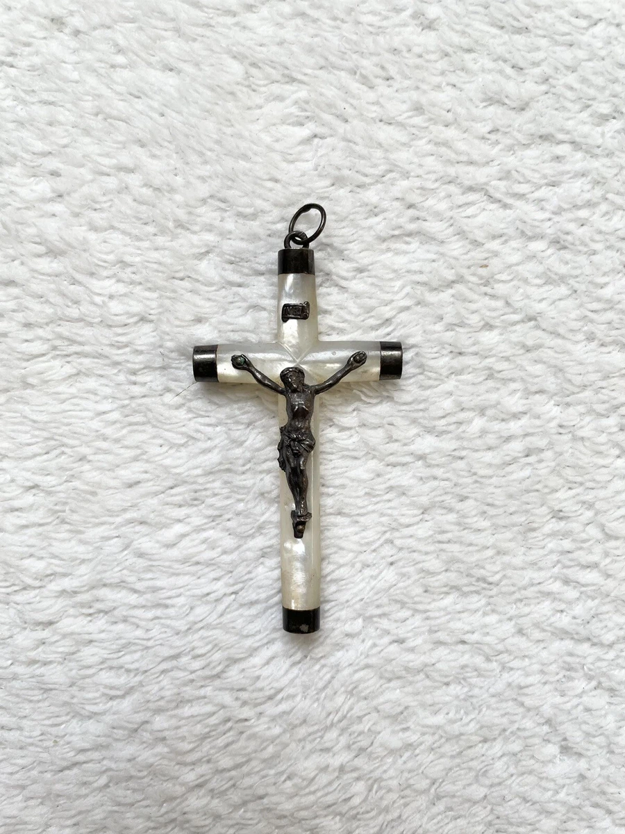 Pendentif Croix En Argent Massif Du 18e Siècle, Bijou Antique, Occasion