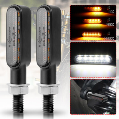 Double Side Flowing Motorcycle Turn Signal LED Motorcycle Light Built-in Relay Flashing Blinker Universal Warning Lamp Indicator - Foto 8