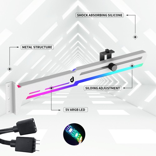 5V 3PIN Addressable RGB Graphics Card GPU Brace Support Video Card Sag Holder - Afbeelding 28 van 34