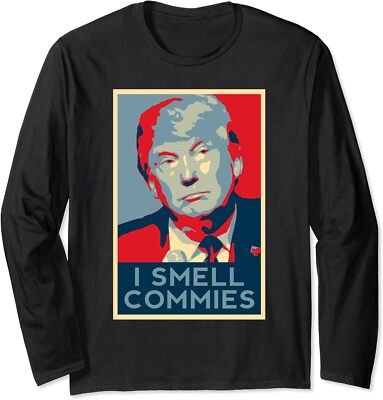 I Smell Commies Trump 2024 Funny Donald Conservative Long Small, Black 