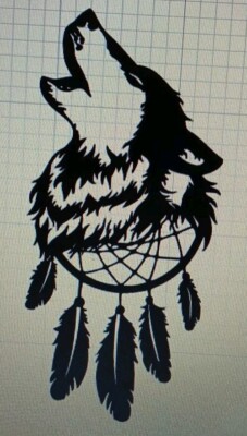 Wolf Dreamcatcher Decal