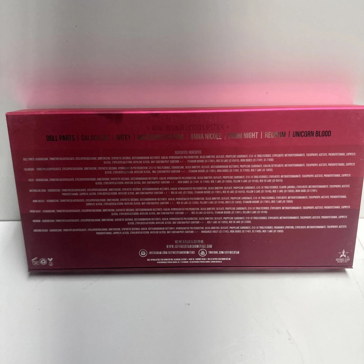 Jeffree Star Love Me Love Me Not Mini Velour Lipstick Set