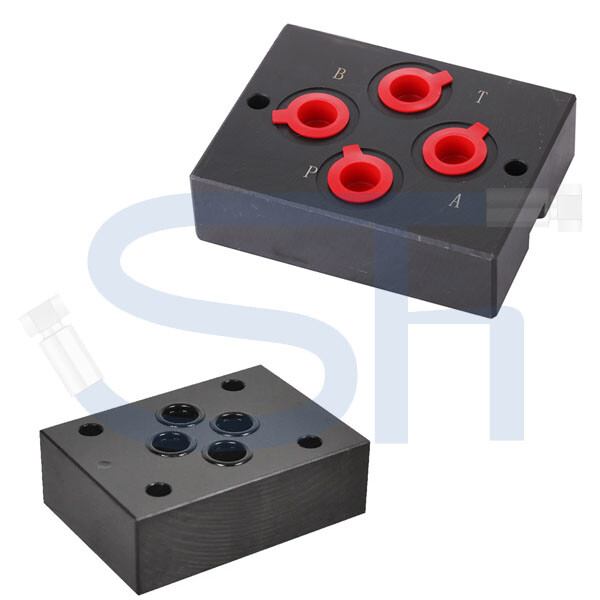 Hydraulikventil, 4/3 Wegeventil, Magnetventil NG06 A, B, P, T Verbunden 12v Dc