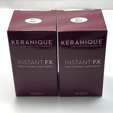 Keranique Instant FX 100% Natural Hair Fibers(Blonde,Light Brown,Black)LOT OF 2