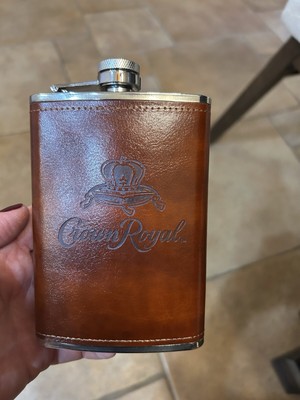 Crown Royal Whisky Limited Edition Signature Leather Flask Brand New