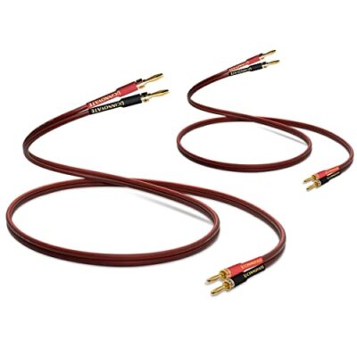 2 Pack Audiophile Speaker Cable, 2X 4m High-end Pure Copper HiFi OFC Speaker ...