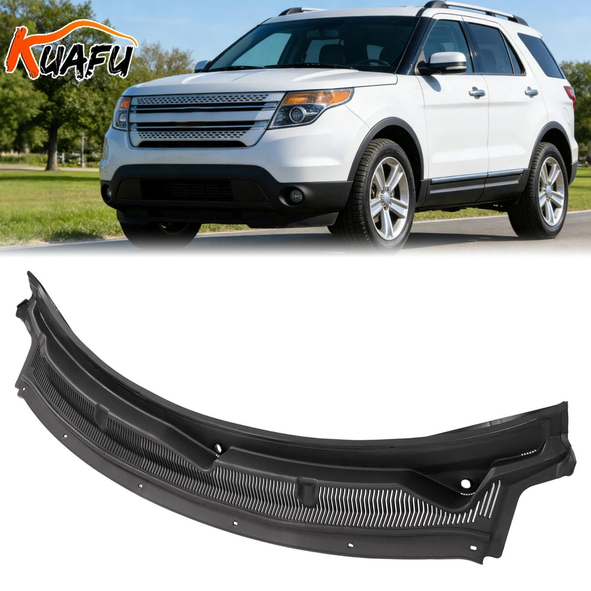 Evan-Fischer Black Painted Grille Assembly For 2011-2014 Ford Explorer & 2013-14 Police Interceptor Utility – CAPA Certified, Direct Fit