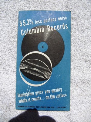 1941 COLUMBIA MASTERWORKS 55% Less Surface Noise Full Dimensional RECORD CATALOG