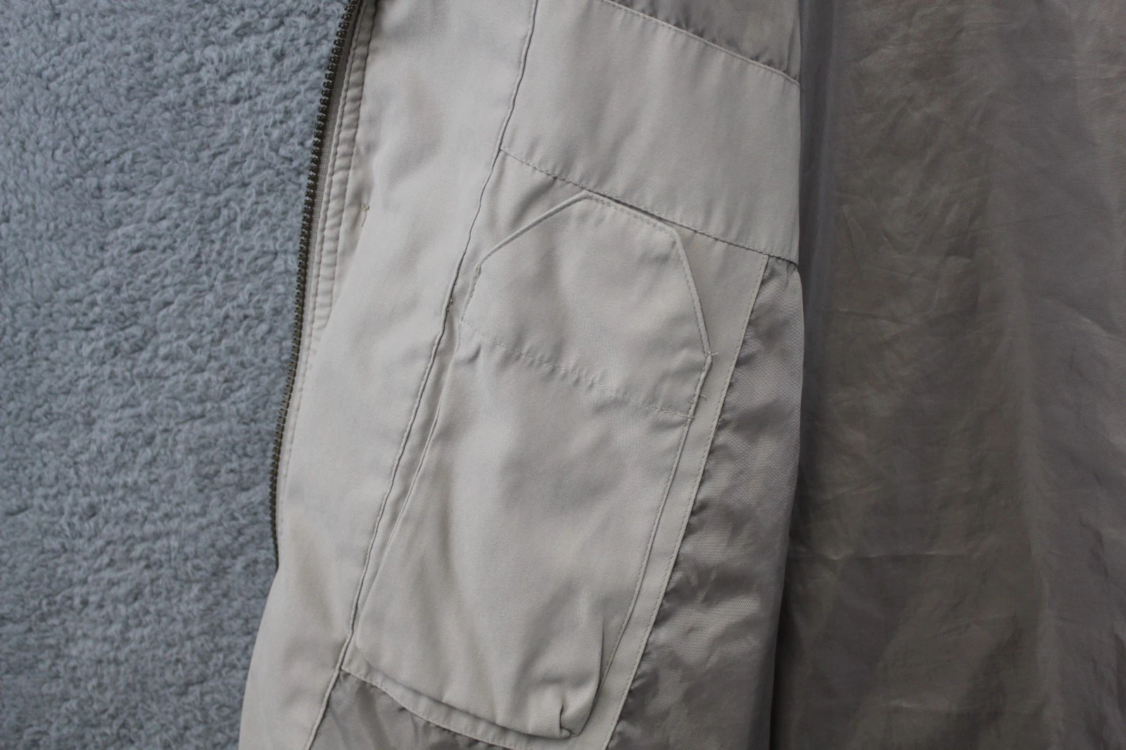 Vintage Norm Thompson Field Jacket Long Sleeve Beige Size XL Read Description image 12
