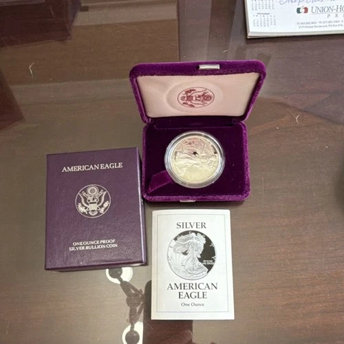 U.S. Mint American Eagle Proof 1 oz Silver Coin with Box and Certificate