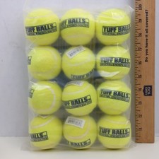 Petsport USA Tuff Balls 2.5 Inch Dog Toy Tennis Balls Pack of 12 Industrial