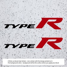 2x Type R Decal Vinyl Stickers For Fk8 Or Fl5 For Civic Jdm Sports Cars