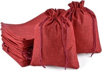 JutesäCkchen 20 StüCk 20X30 Cm Weinrot GeschenktüTen Mit Kordelzug FüR Hochzeit