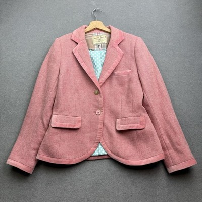 Joules Tweed Jacket UK 16 GRANDSTAND Blazer Hacking Country Races Wool Blend