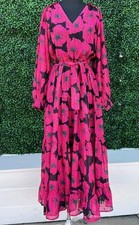 Jade Melody Tam Dress Oversize Xs/S Floral Tiered Boho Peasent Romantic Flowy