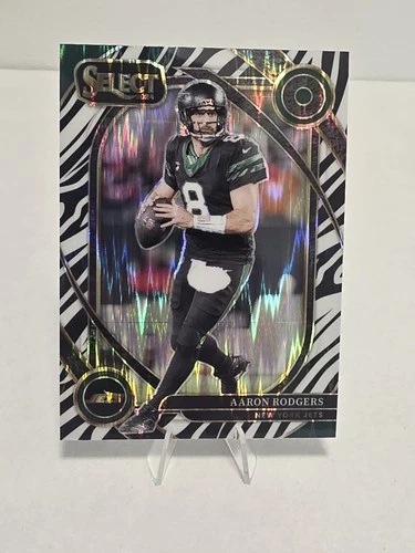 Panini 2024 Select Aaron Rodgers Club Zebra Prizm  #231 New York Jets