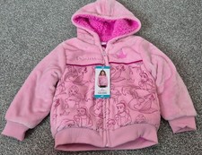 Cappotto giacca pile spesso con cappuccio Disney bambina età 4 anni nuovo con etichetta