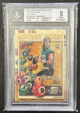 BGS 8 Trevor Lawrence 1/1 Gold Vinyl Lottery Ticket 2021 Contenders Rookie RC
