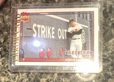 Topps Roger Clemens #530 Red Sox 1991 Error Card Baseball Trading Card