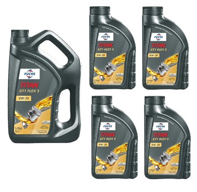 Motoröl Fuchs Titan GT1 Flex 5 0W-20 9Liter für BMW LONGLIFE-17 FE+