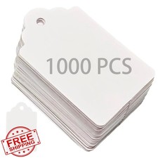 OLPDDZ 1000 White Blank Price Tags, 1.75x1.093 Inch Hang Tags