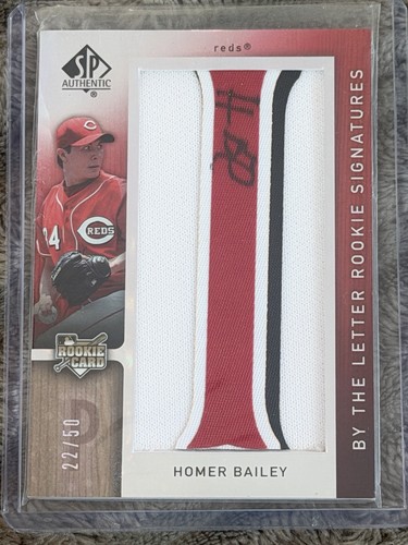 Homer Bailey [Letter Patch Autograph] #117 2007 SP Authentic card