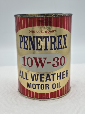 #ad #ad Vintage Penetrex Oil Can 10W 30 All Weather Motor Oil Empty Advertising Oil Gas $6.49